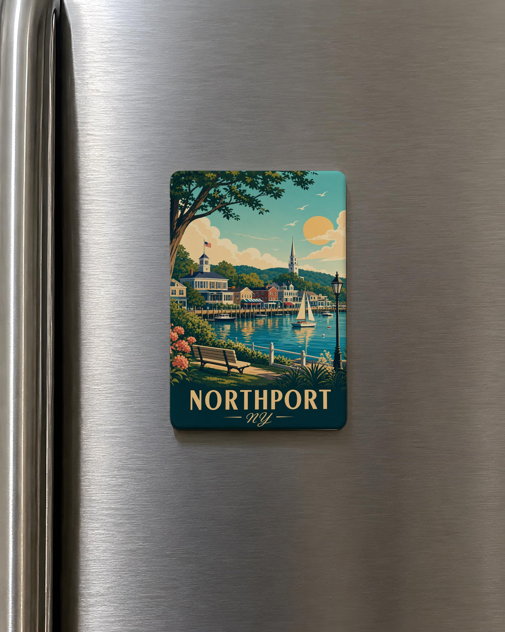 Northport NY Fridge Magnet, Northport New York Souvenir Magnet, Long Island Travel Keepsake, Northport Harbor Gift