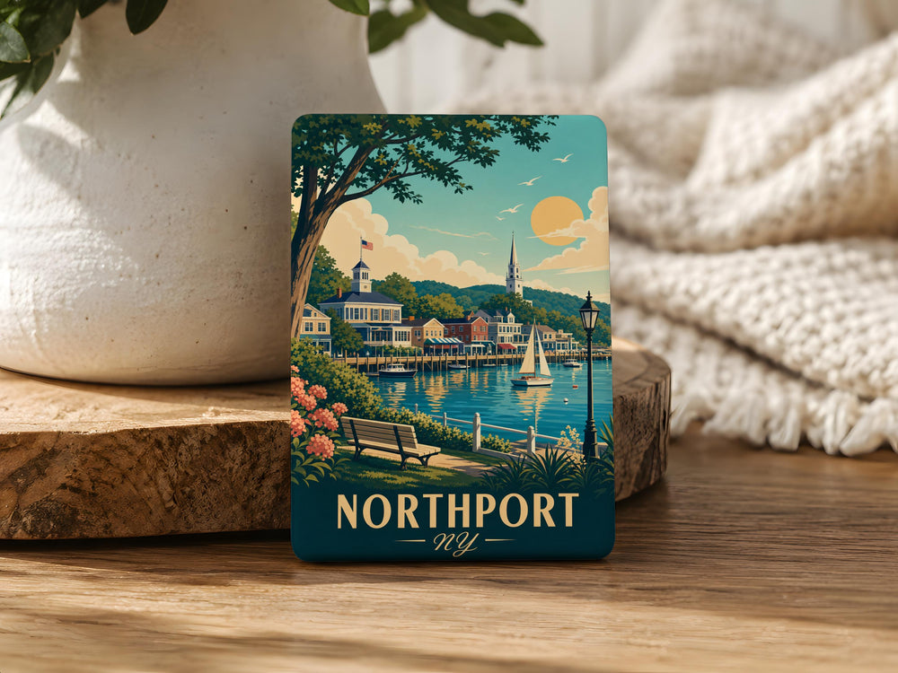 Northport NY Fridge Magnet, Northport New York Souvenir Magnet, Long Island Travel Keepsake, Northport Harbor Gift