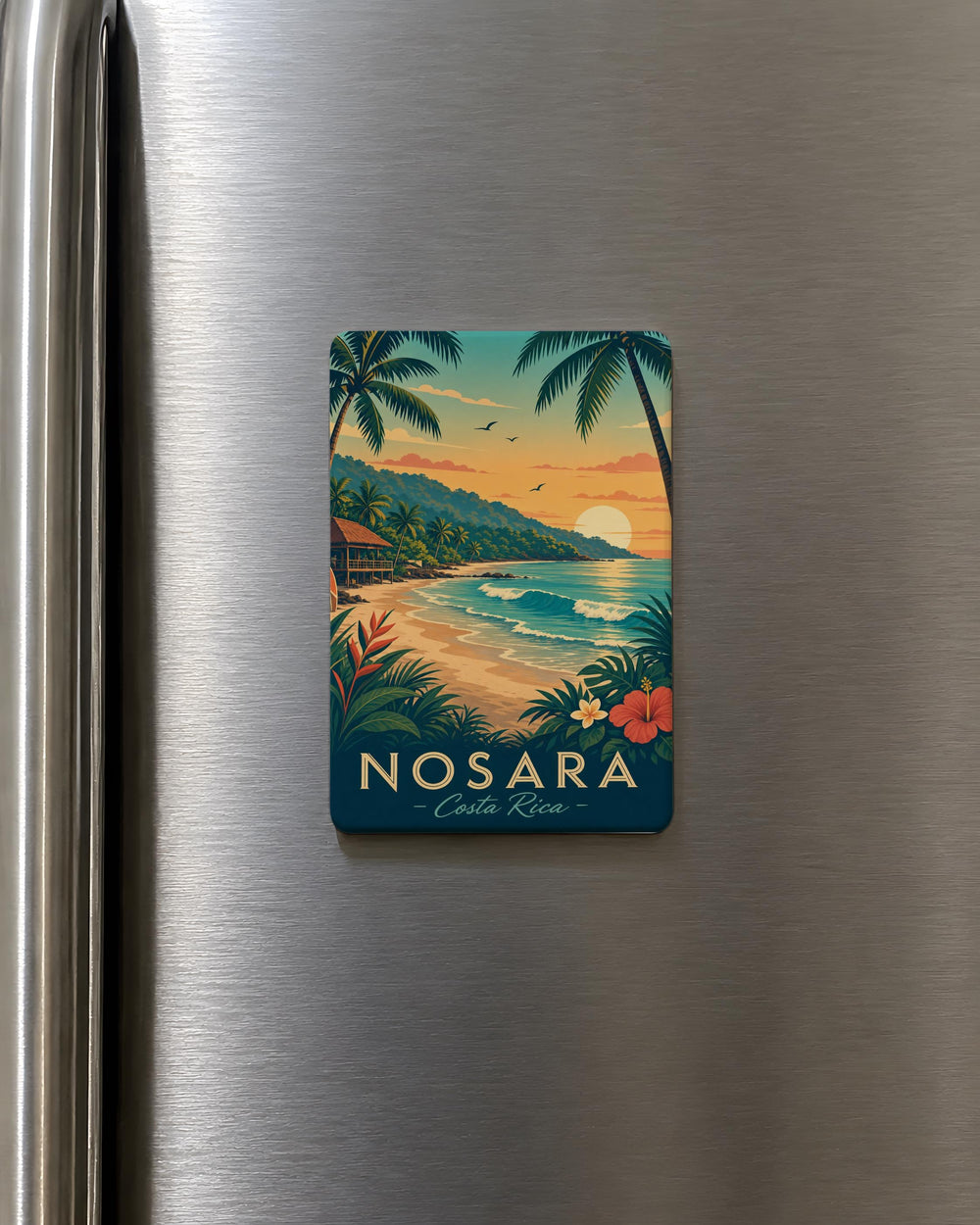 Nosara Costa Rica Fridge Magnet, Nosara Beach Souvenir Magnet, Guanacaste Travel Gift, Costa Rica Vacation Keepsake Magnet