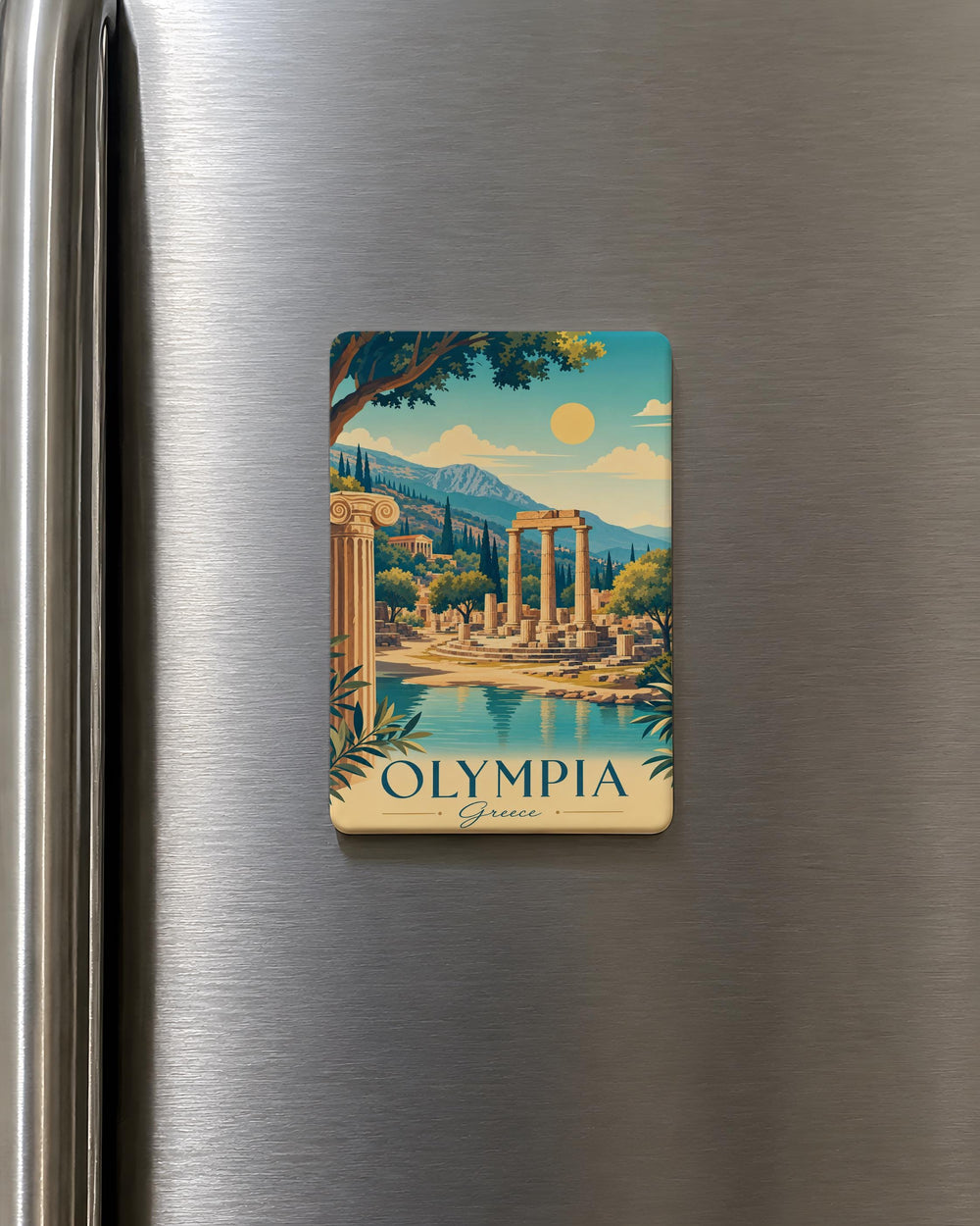 Olympia Greece Fridge Magnet, Ancient Olympia Landmark Souvenir, Greece Travel Gift, Greek History Keepsake Magnet