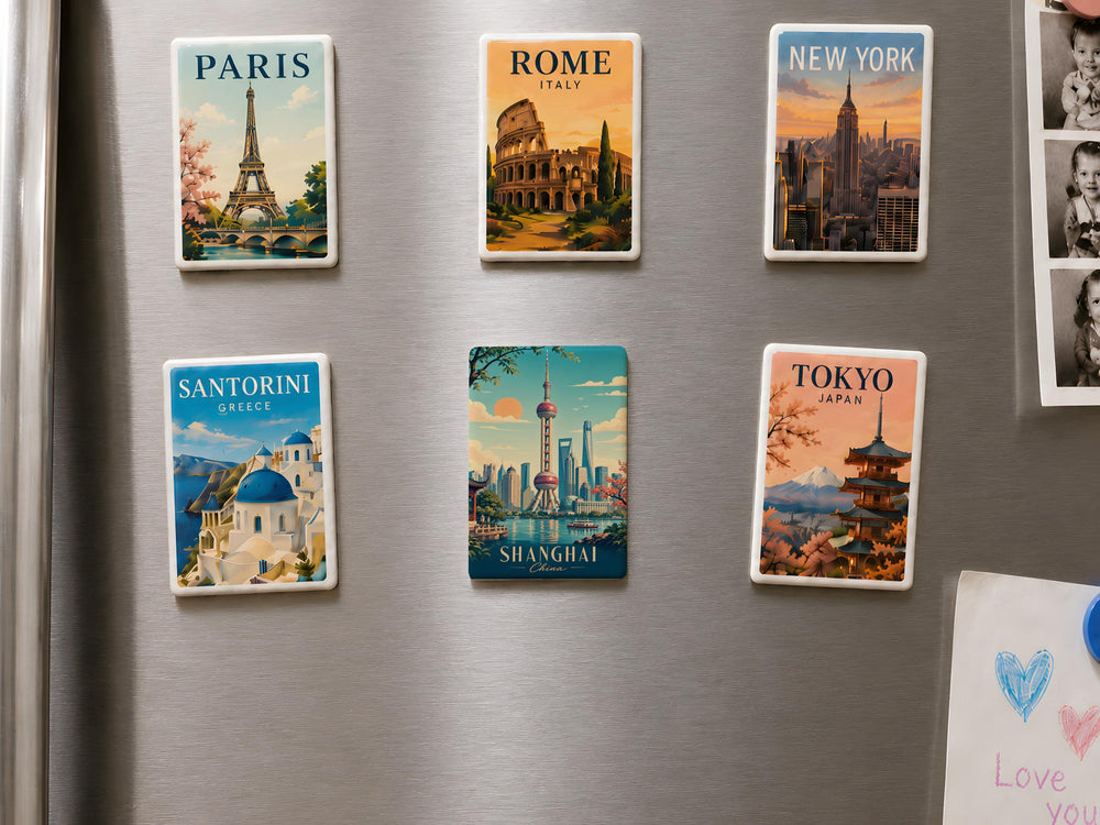 Oriental Pearl Tower Fridge Magnet, Shanghai Landmark Souvenir Magnet, China Travel Keepsake Magnet