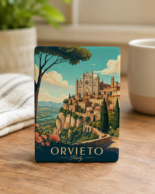 Orvieto Italy Fridge Magnet, Orvieto Cathedral Duomo Landmark Souvenir, Italian Travel Gift, Umbria Keepsake Magnet