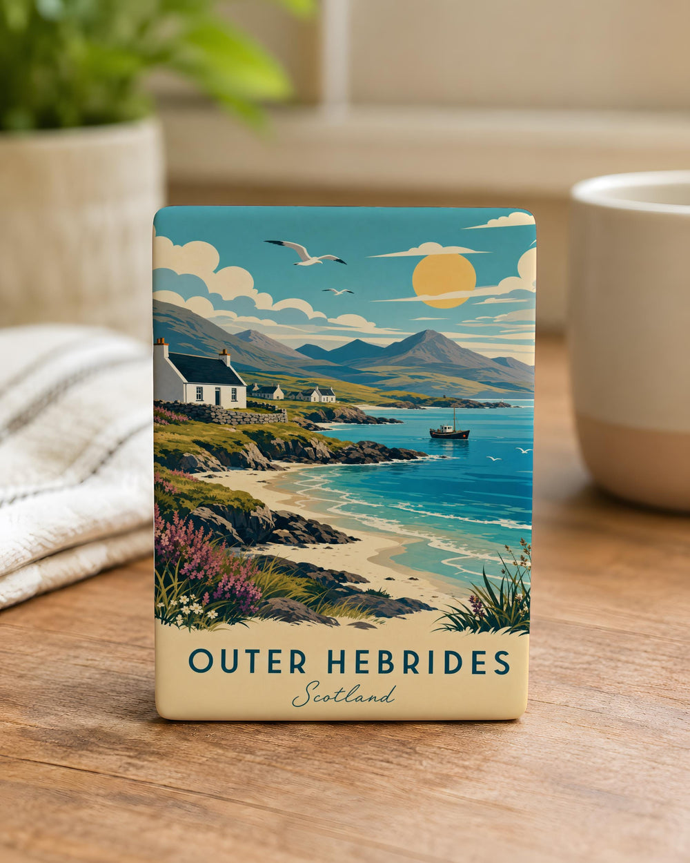 Outer Hebrides Scotland Fridge Magnet, Scottish Isles Souvenir Magnet, Hebrides Travel Keepsake, Scotland Island Magnet