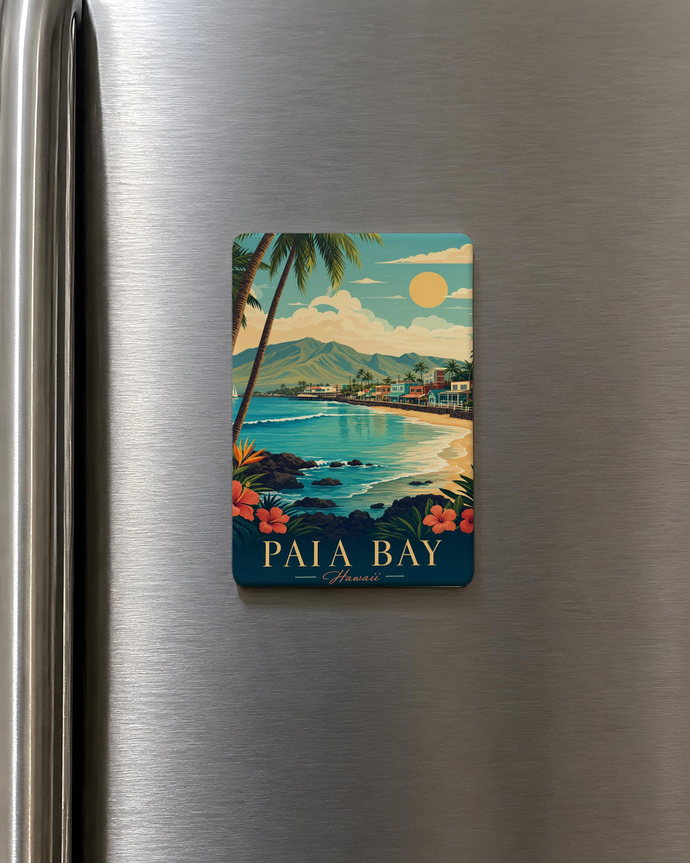 Paia Bay Fridge Magnet, Maui Hawaii Coastal Beach Souvenir, Ocean Shoreline Travel Keepsake Magnet