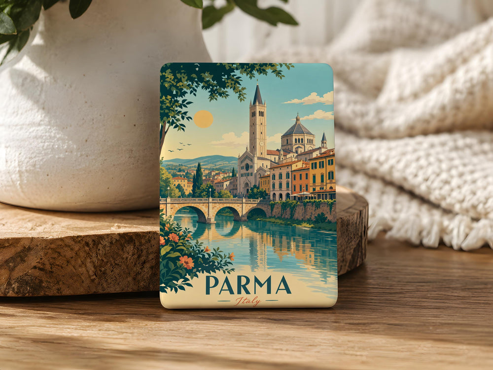 Parma Italy Fridge Magnet, Parma City Souvenir, Italian Travel Gift, Emilia-Romagna Landmark Keepsake Magnet