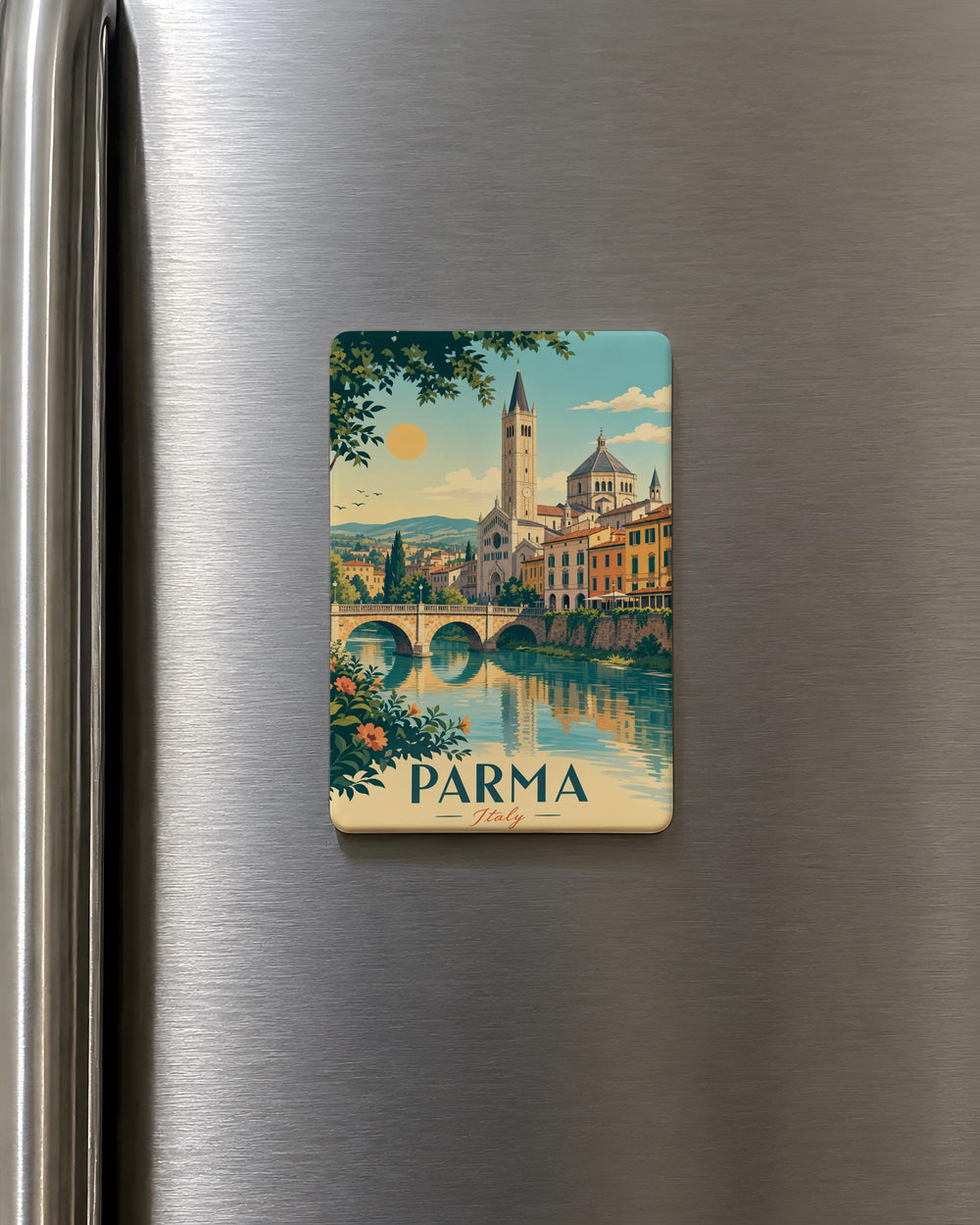 Parma Italy Fridge Magnet, Parma City Souvenir, Italian Travel Gift, Emilia-Romagna Landmark Keepsake Magnet