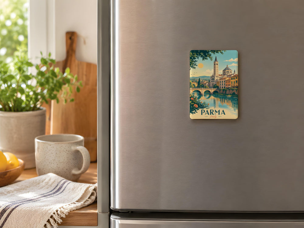 Parma Italy Fridge Magnet, Parma City Souvenir, Italian Travel Gift, Emilia-Romagna Landmark Keepsake Magnet