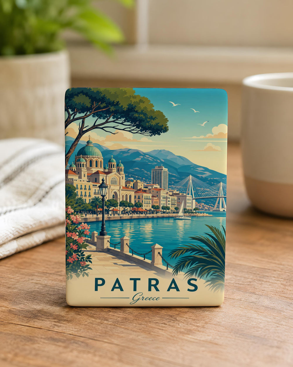 Patras Greece Fridge Magnet, Patras Souvenir Magnet, Greece Travel Keepsake, Patras City Landmark Refrigerator Magnet