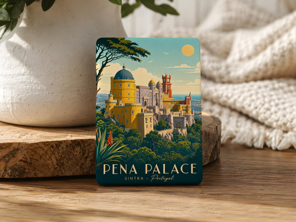 Pena Palace Fridge Magnet, Sintra Portugal Landmark Souvenir Magnet, Pena National Palace Travel Keepsake Gift