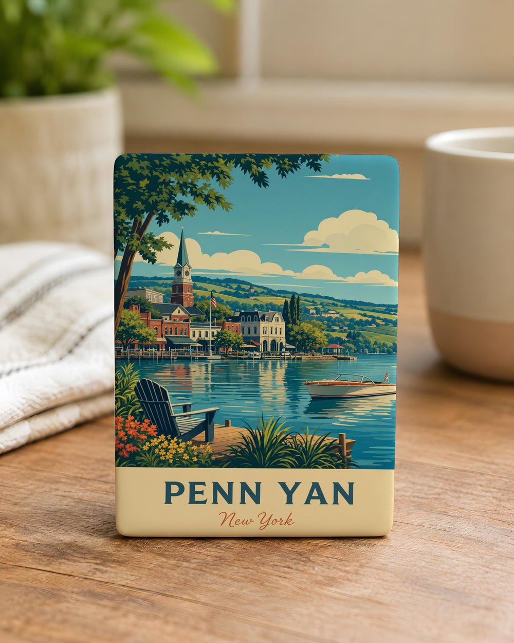 Penn Yan NY Fridge Magnet, Penn Yan New York Souvenir Magnet, Finger Lakes Travel Keepsake, Upstate NY Gift
