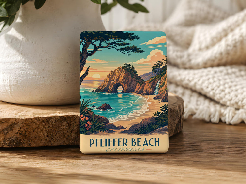 Pfeiffer Beach Fridge Magnet Big Sur California Coastal Landmark Souvenir Gift for Beach Lovers and Travelers