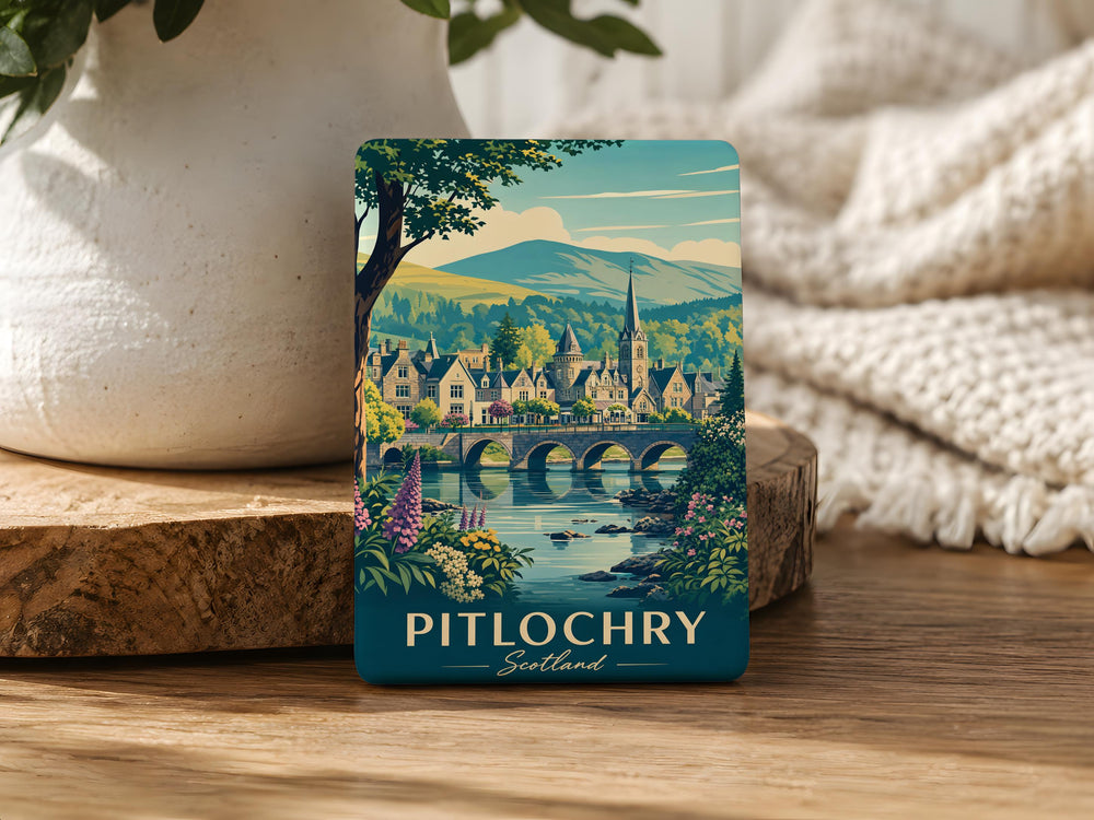 Pitlochry Scotland Fridge Magnet, Pitlochry Souvenir Magnet, Scottish Highlands Travel Gift, Scotland Vacation Keepsake Magnet