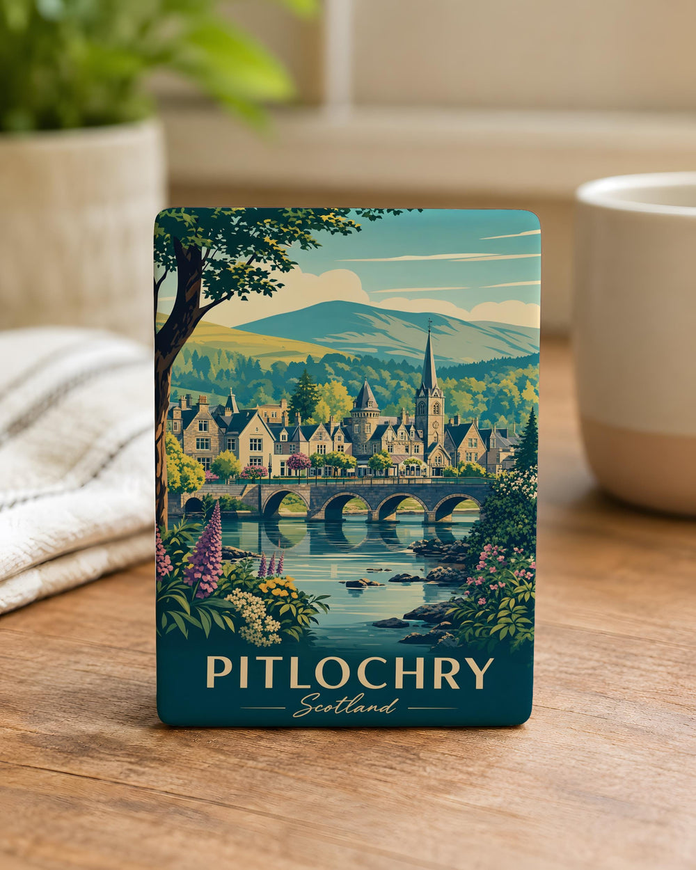 Pitlochry Scotland Fridge Magnet, Pitlochry Souvenir Magnet, Scottish Highlands Travel Gift, Scotland Vacation Keepsake Magnet