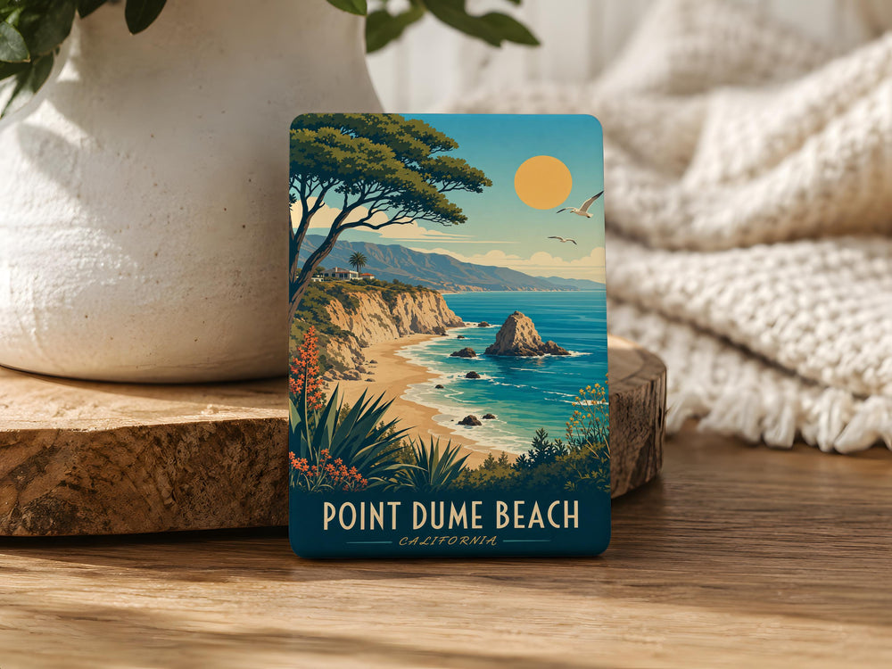 Point Dume Beach Fridge Magnet, Malibu California Coastal Landmark Souvenir Magnet, Point Dume State Beach Gift