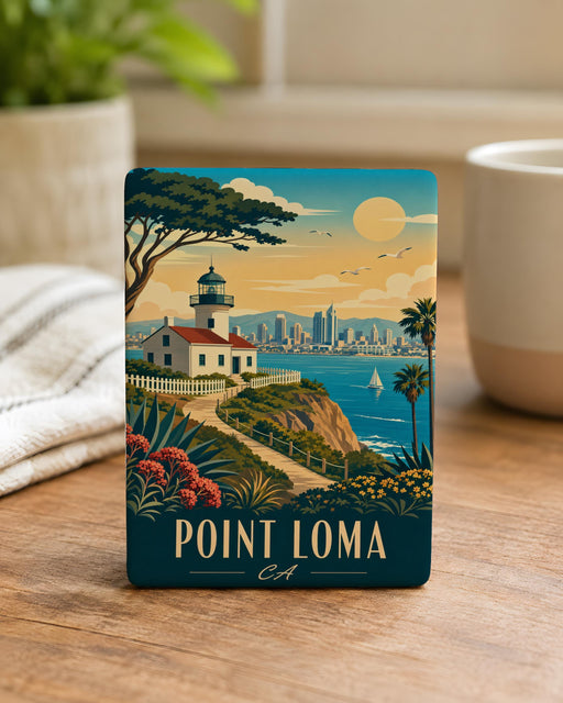 Point Loma CA Fridge Magnet, San Diego California Souvenir Magnet, Point Loma Peninsula Travel Gift, Coastal Landmark Magnet