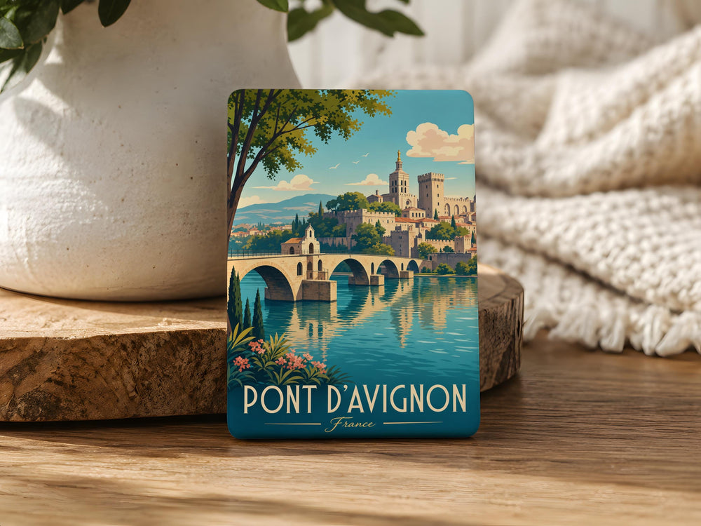 Pont d’Avignon Fridge Magnet, Avignon Bridge Souvenir Magnet, France Landmark Travel Keepsake Magnet