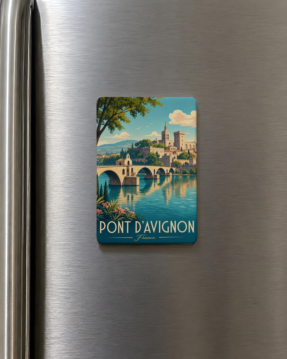 Pont d’Avignon Fridge Magnet, Avignon Bridge Souvenir Magnet, France Landmark Travel Keepsake Magnet