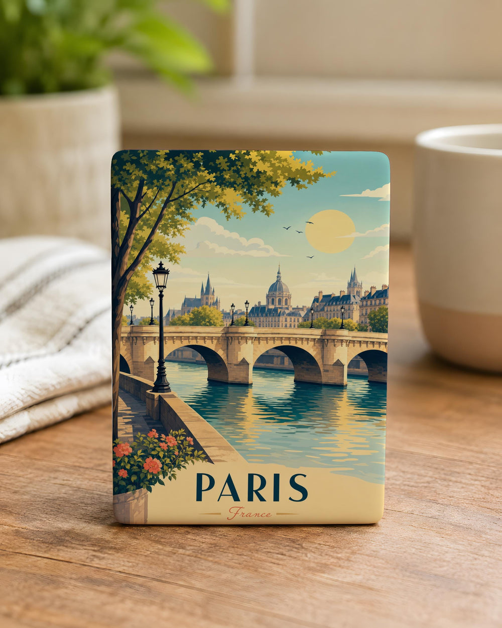 Pont Neuf Paris Fridge Magnet, Seine River Bridge Landmark Souvenir Magnet, France Travel Gift Kitchen Magnet