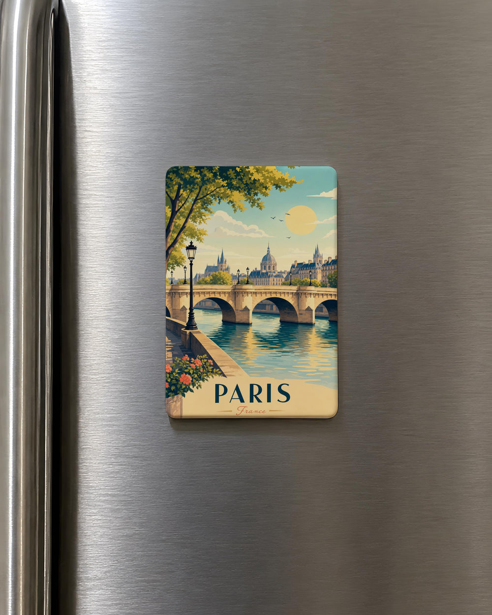 Pont Neuf Paris Fridge Magnet, Seine River Bridge Landmark Souvenir Magnet, France Travel Gift Kitchen Magnet