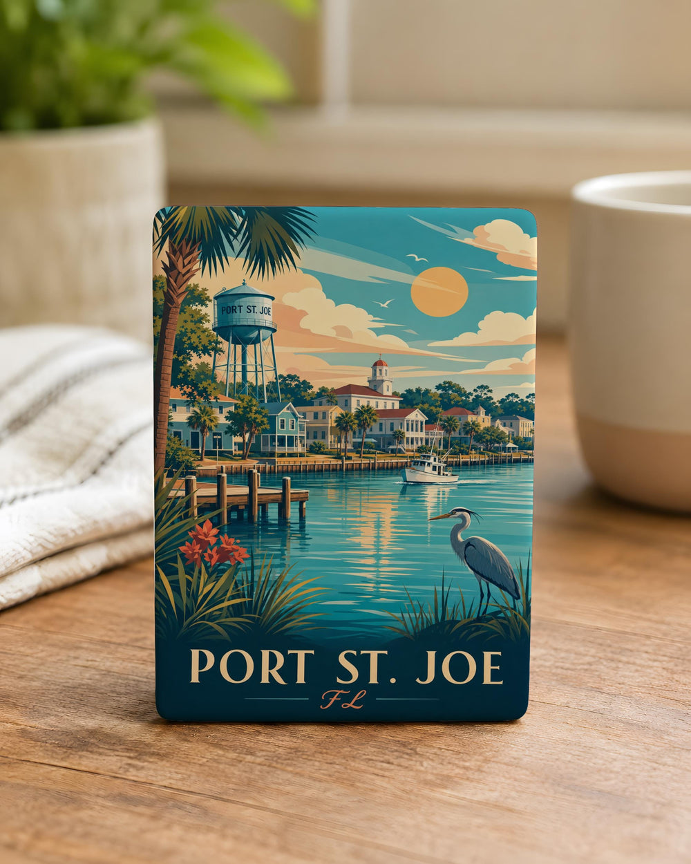 Port St Joe FL Fridge Magnet, Port St Joe Florida Souvenir Magnet, Gulf Coast Beach Town Travel Keepsake Magnet