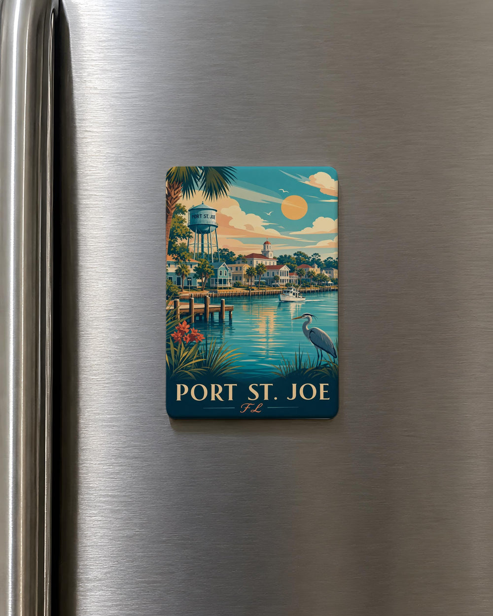 Port St Joe FL Fridge Magnet, Port St Joe Florida Souvenir Magnet, Gulf Coast Beach Town Travel Keepsake Magnet