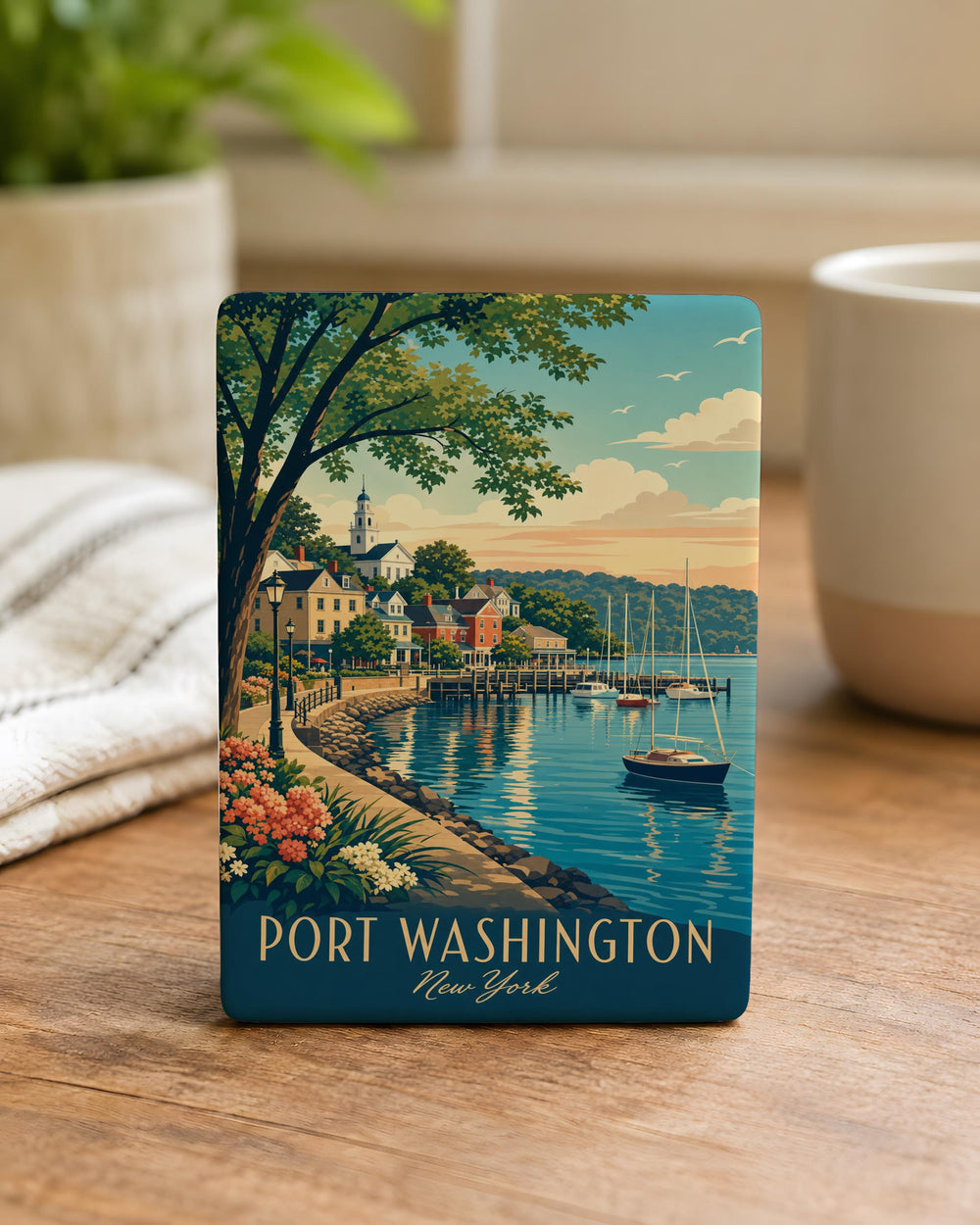 Port Washington NY Fridge Magnet, Port Washington New York Souvenir Magnet, Long Island Travel Keepsake Magnet