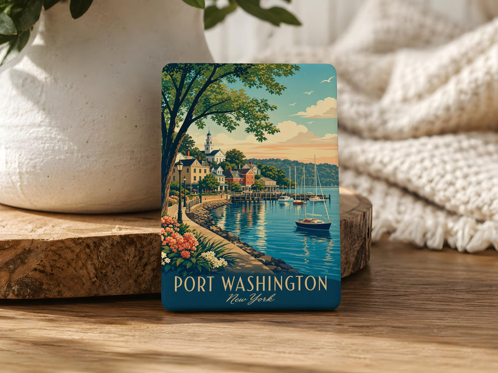 Port Washington NY Fridge Magnet, Port Washington New York Souvenir Magnet, Long Island Travel Keepsake Magnet