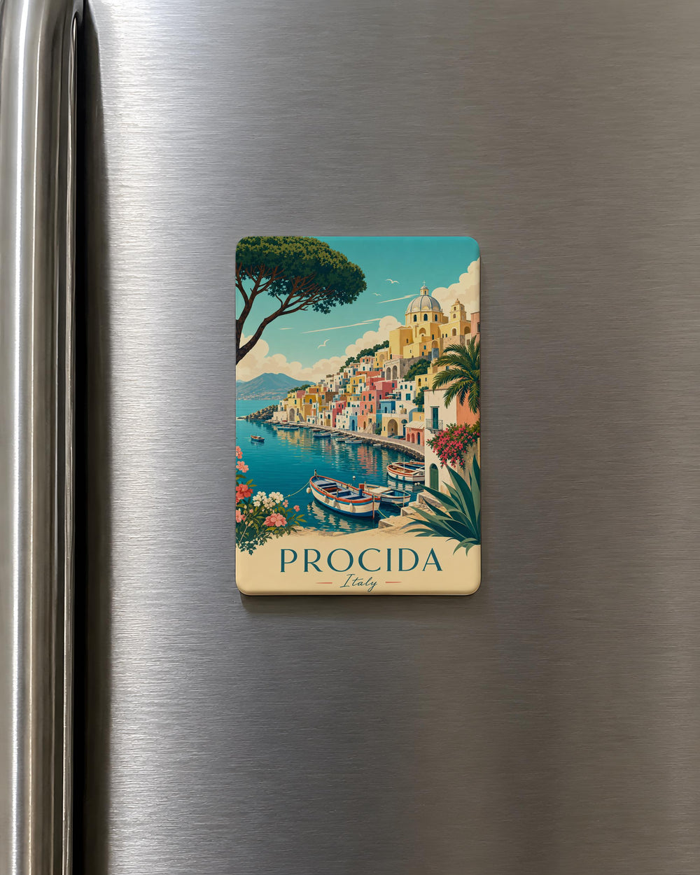 Procida Italy Fridge Magnet, Procida Island Souvenir, Italian Coastal Village Travel Keepsake, Campania Italy Gift