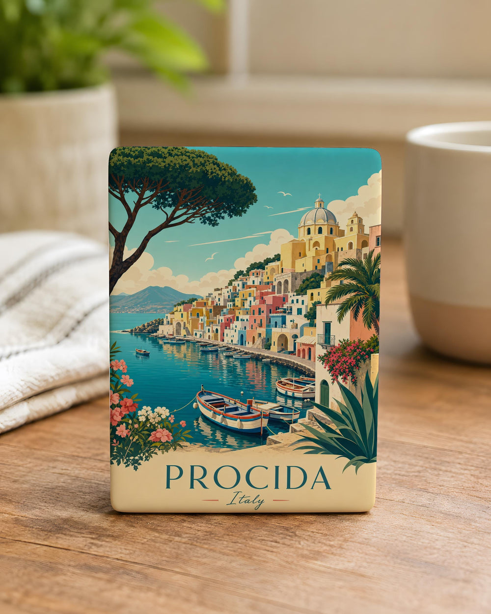 Procida Italy Fridge Magnet, Procida Island Souvenir, Italian Coastal Village Travel Keepsake, Campania Italy Gift