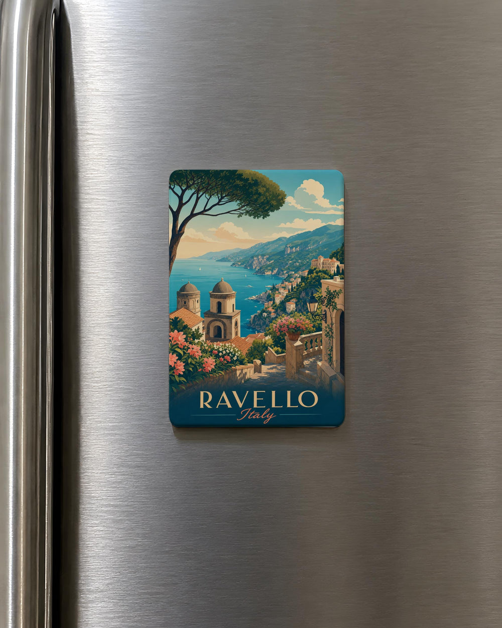 Ravello Italy Fridge Magnet, Amalfi Coast Travel Souvenir, Italian Village Scenic Keepsake, Mediterranean Vacation Gift