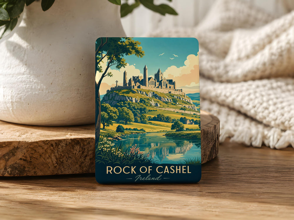 Rock of Cashel Ireland Fridge Magnet, County Tipperary Landmark Souvenir Magnet, Irish Castle & Historic Site Magnet