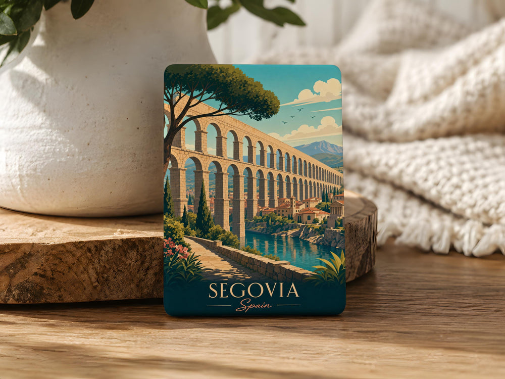Roman Aqueduct Fridge Magnet, Ancient Stone Arch Bridge Landmark Souvenir, Travel Gift for History Architecture Lovers