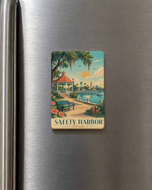Safety Harbor Florida Fridge Magnet, Safety Harbor FL Souvenir Magnet, Tampa Bay Travel Gift, Florida Vacation Keepsake Magnet