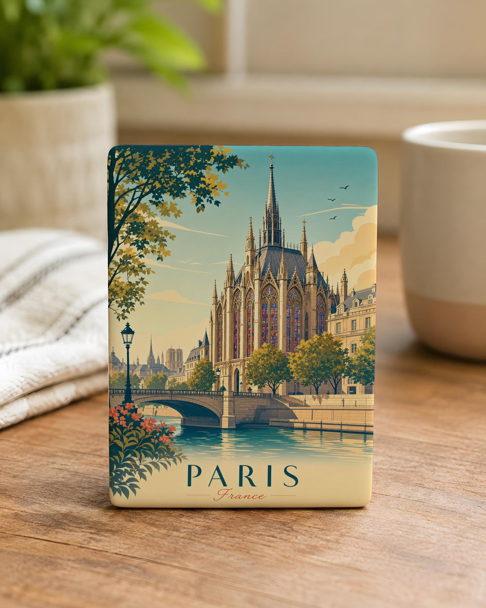 Sainte-Chapelle Fridge Magnet, Paris Cathedral Landmark Souvenir Magnet, Gothic Chapel Architecture Refrigerator Magnet