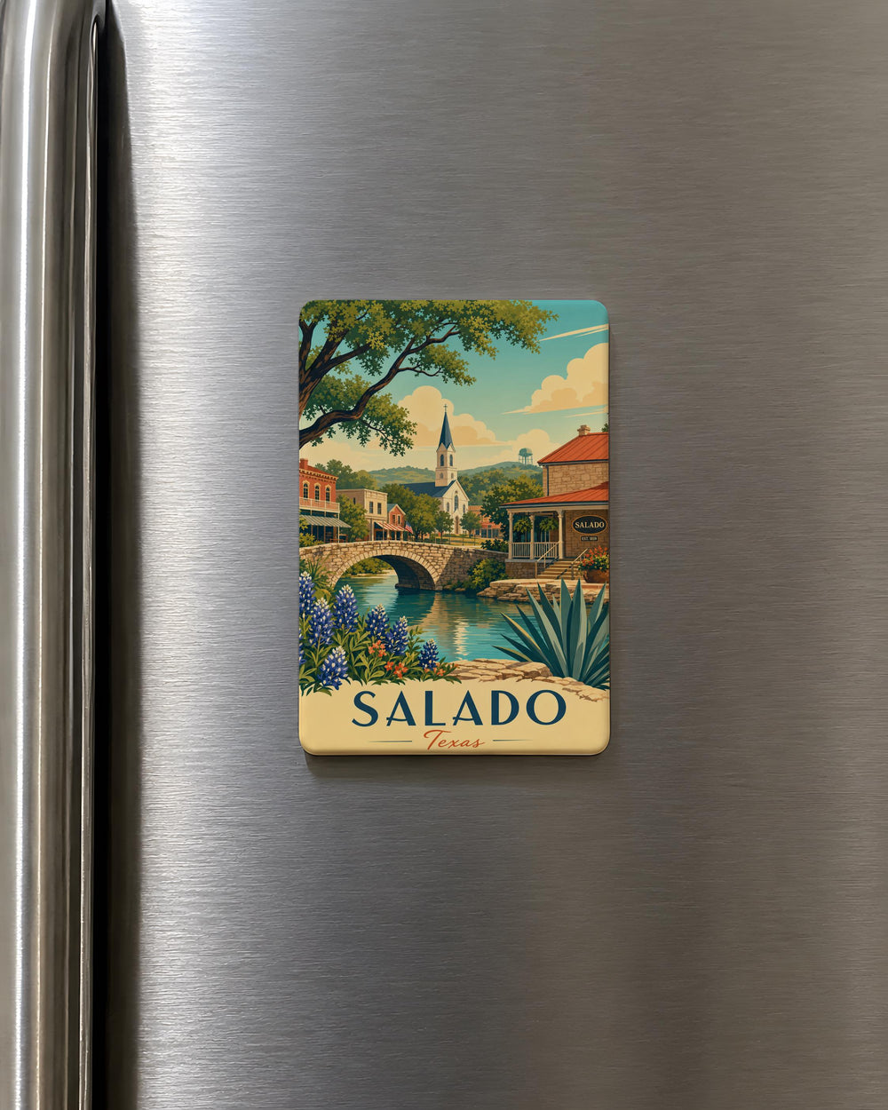 Salado TX Fridge Magnet, Salado Texas Souvenir Magnet, Salado TX Travel Keepsake, Texas Town Refrigerator Magnet Gift