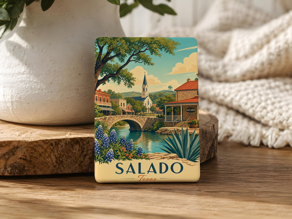 Salado TX Fridge Magnet, Salado Texas Souvenir Magnet, Salado TX Travel Keepsake, Texas Town Refrigerator Magnet Gift