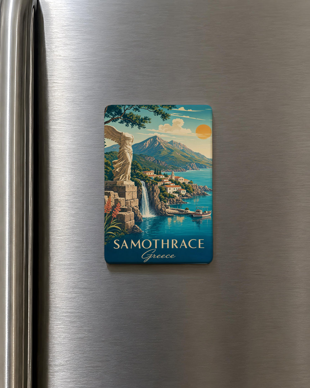 Samothrace Greece Fridge Magnet, Samothraki Island Souvenir Magnet, Greek Island Travel Keepsake Magnet