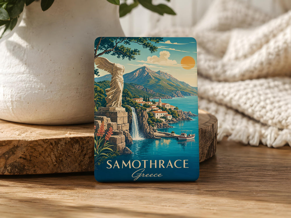 Samothrace Greece Fridge Magnet, Samothraki Island Souvenir Magnet, Greek Island Travel Keepsake Magnet