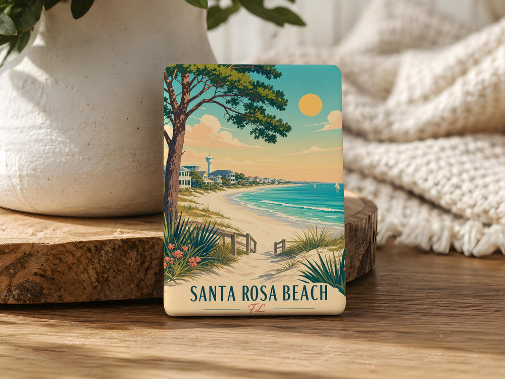Santa Rosa Beach FL Fridge Magnet, Florida Beach Souvenir Magnet, Santa Rosa Beach Vacation Travel Gift