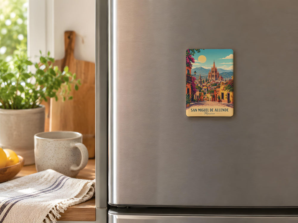San Miguel de Allende Mexico Fridge Magnet, Travel Souvenir, Landmark City Keepsake, Mexico Vacation Gift, Kitchen Decor Magnet