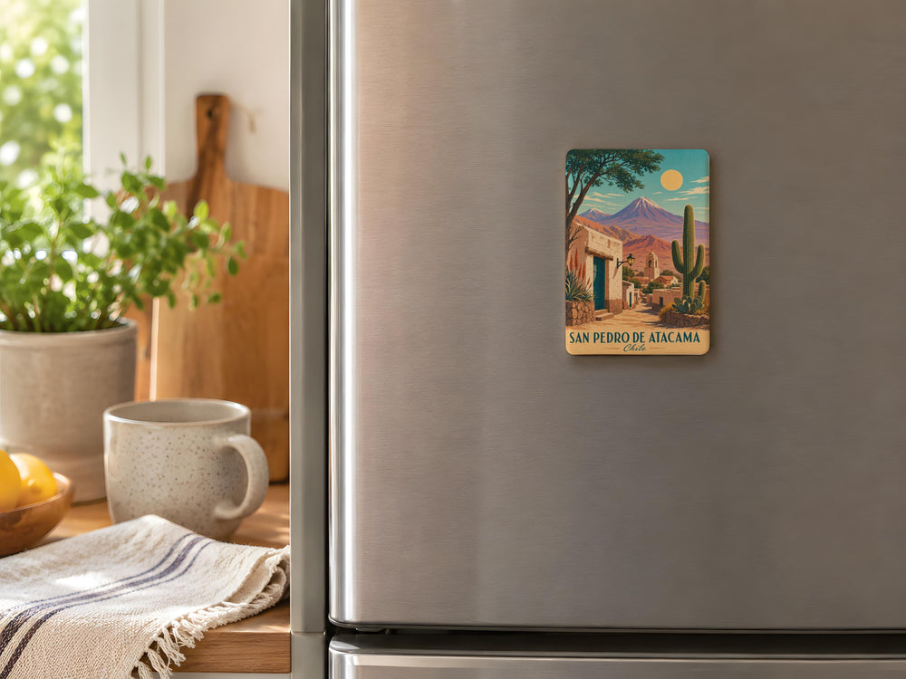 San Pedro de Atacama Chile Fridge Magnet, Atacama Desert Travel Souvenir, Chile Landmark Keepsake Magnet