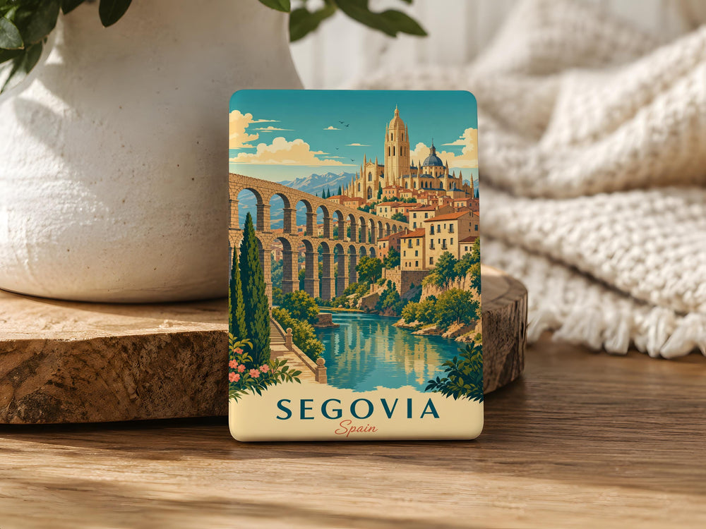 Segovia Spain Fridge Magnet, Segovia Souvenir Magnet, Segovia Travel Gift, Spain Landmark Refrigerator Magnet