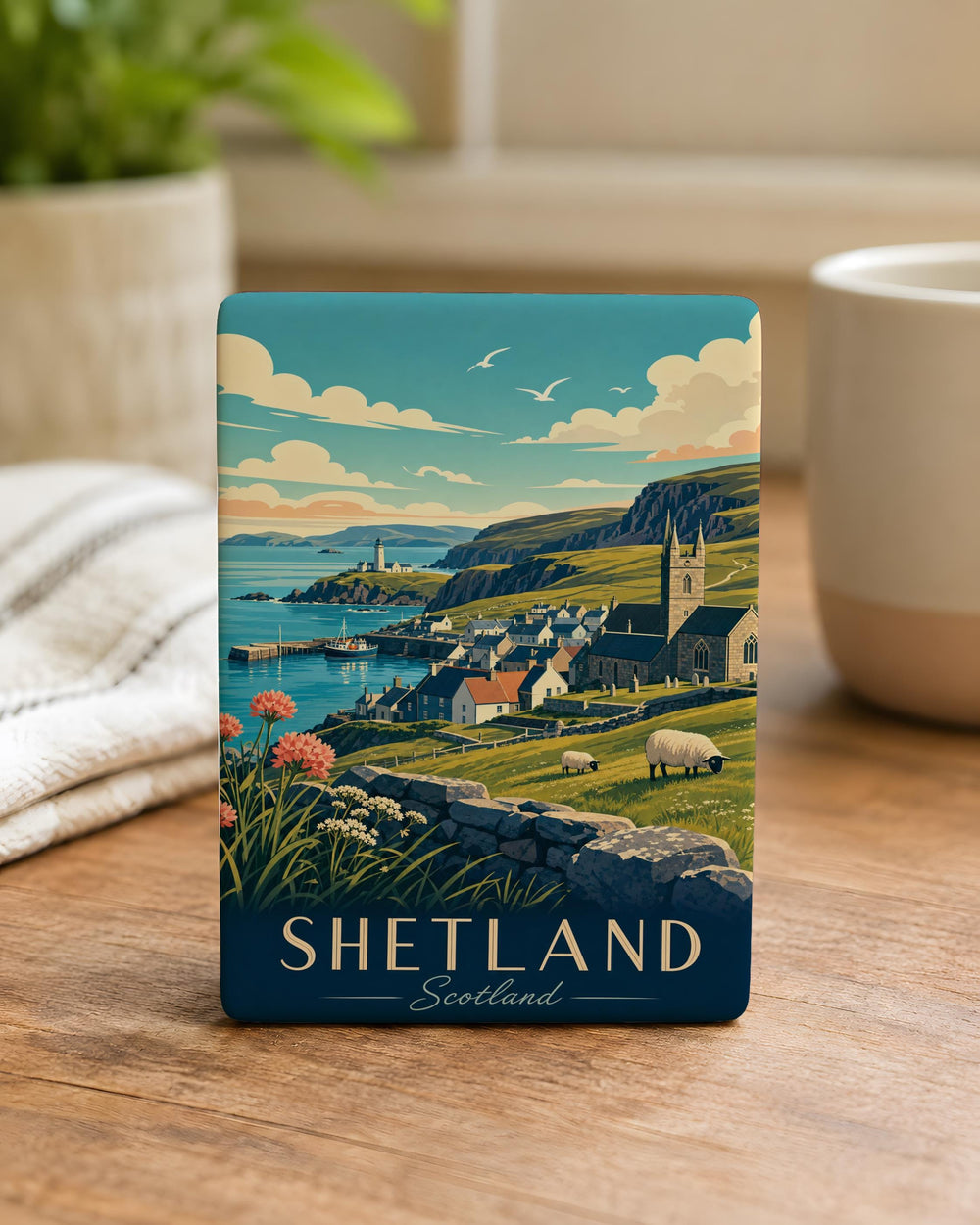 Shetland Scotland Fridge Magnet, Shetland Islands Souvenir Magnet, Scotland Travel Keepsake, Shetland Gift, UK Landmark Magnet