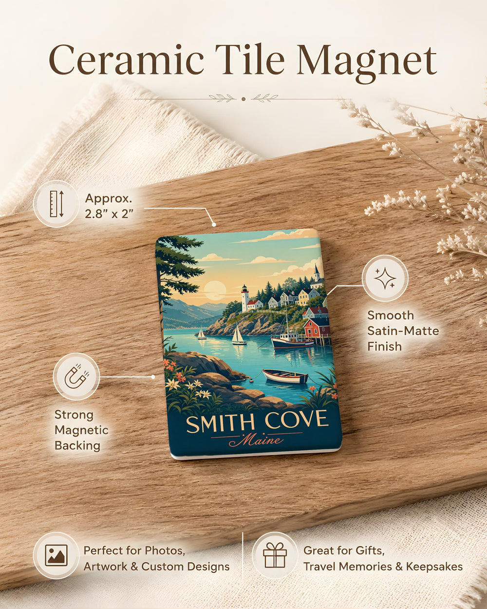Smith Cove Fridge Magnet, Smith Cove Alaska Souvenir Magnet, Coastal Cove Landmark Keepsake Magnet