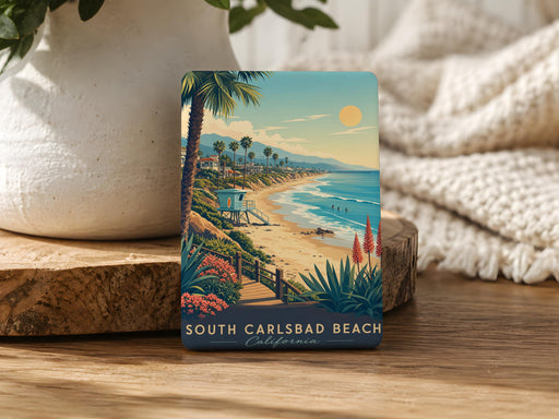South Carlsbad Beach Fridge Magnet, California Coastal Beach Souvenir, Oceanside Seaside Travel Keepsake Magnet