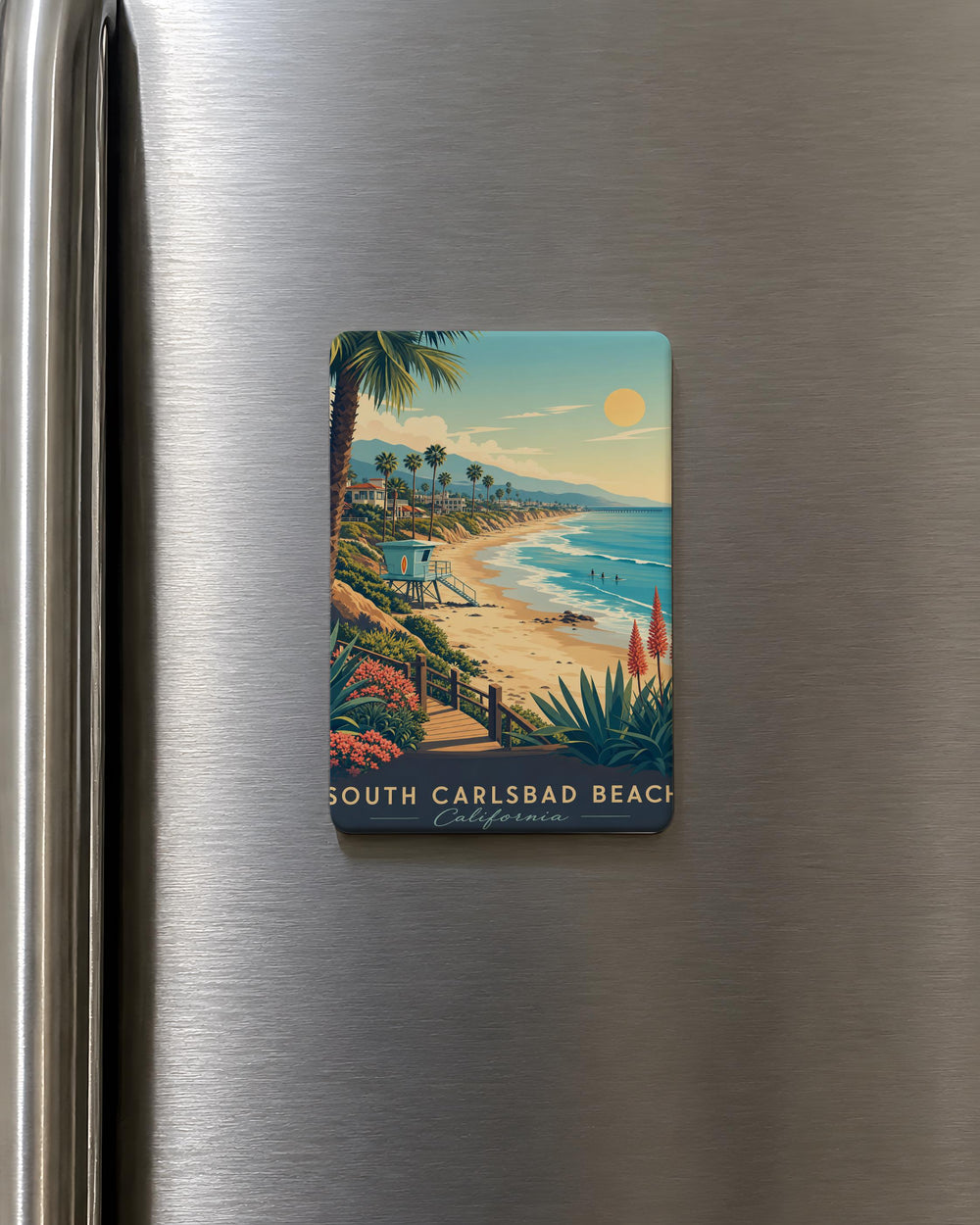 South Carlsbad Beach Fridge Magnet, California Coastal Beach Souvenir, Oceanside Seaside Travel Keepsake Magnet