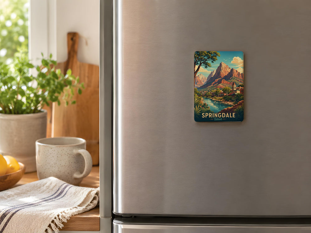 Springdale Utah Fridge Magnet, Zion National Park Souvenir, Utah Travel Gift, Springdale City Keepsake Magnet