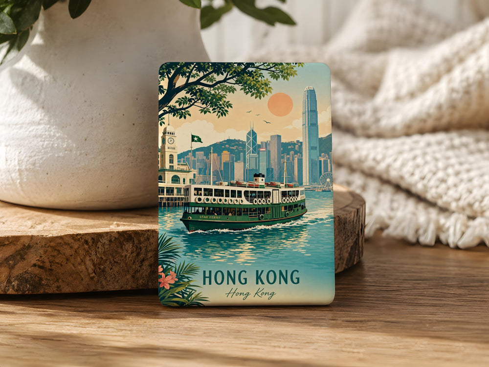 Star Ferry Fridge Magnet, Hong Kong Harbor Ferry Boat Souvenir Magnet, Victoria Harbour Travel Gift, Maritime Decor Magnet