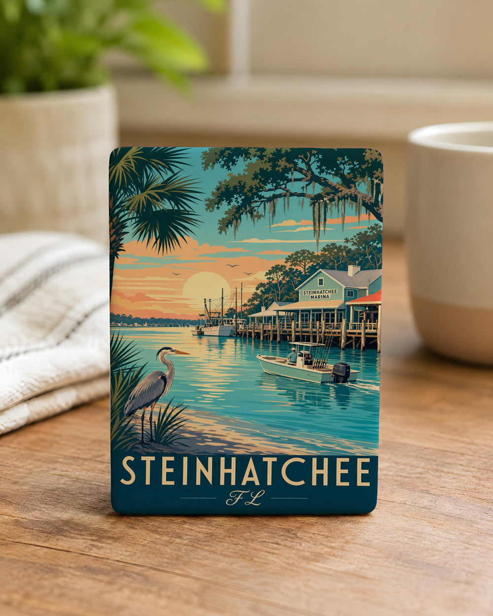 Steinhatchee Florida Fridge Magnet, Steinhatchee FL Souvenir Magnet, Coastal Town Travel Keepsake, Gulf Coast Gift