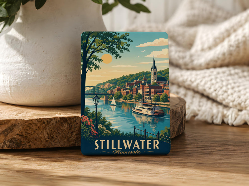 Stillwater Minnesota Fridge Magnet, Stillwater MN Souvenir Magnet, Minnesota Travel Keepsake, Stillwater Landmark Magnet